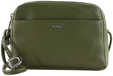 PICARD Leren schoudertas handtas Really Hand Bag Olive olijfgroen