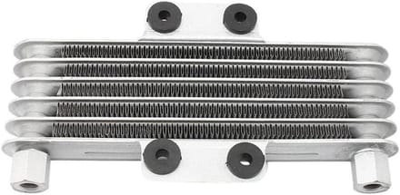 Motor Oliekoeler - Motorfiets Radiator - Motor Koeling - Vijf Rij Structuur - M10 M12 - Zilver