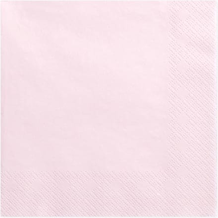 Partydeco Tafel servetten - papier - lichtroze - 33 cm - diner/lunch/verjaardag