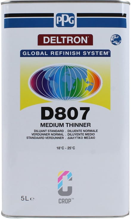 PPG D807/E5 Medium Thinner - Verdunning in Blik 5 liter