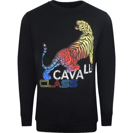 Cavalli Class gedurfd tijgerontwerp zwart sweatshirt