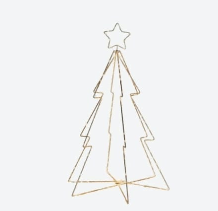 Sirius Esther Kerstboom Kerst Decoratie - 160 LED lampjes - goud - Ø29xH45 cm