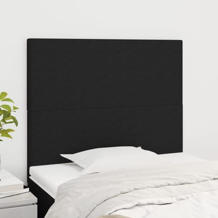 vidaXL - Hoofdbord - zwart - 100x5x118/128 - cm - stof