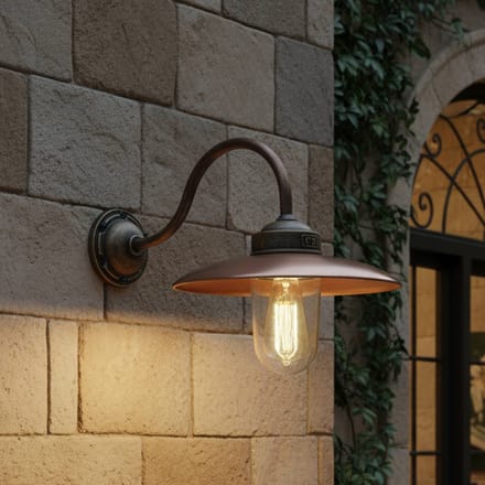 KS Verlichting buitenlamp - Landes - Stallamp - E27 - Klassiek - Brons - Koper
