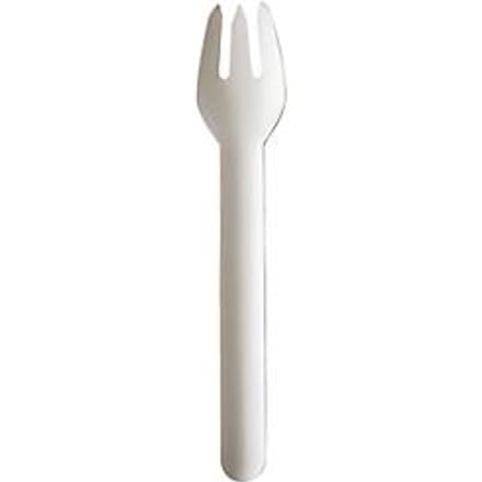 Papstar Pure wegwerpservies, vorken, L 155 mm, van FSC®-gecertificeerd papier, wit, 100 stuks