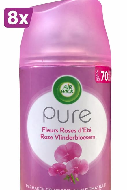 (8x) Air Wick - Luchtverfrisser - Navulling - Roze Vlinderbloesem - 8x250ml