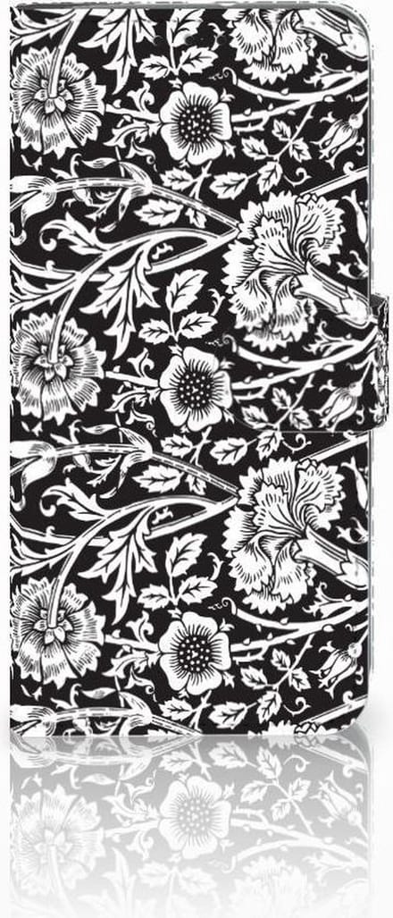 Motorola Moto G7 Power Hoesje Black Flowers