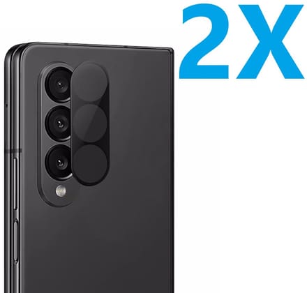 Camera lens Protector 2x Geschikt voor: Samsung Galaxy Z Fold 5 - screen protector - glas - bescherm je camera - beschermglas - Zwart