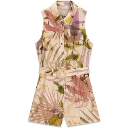 Korte linnen jumpsuit voor dames Guess Jamie