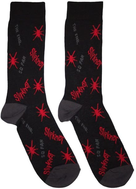 Slipknot - All Over Print Splat The End, So Far Enkelsokken - Zwart