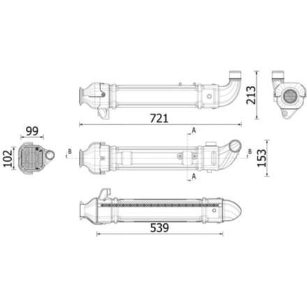 EGR-klep uitlaatgasRadiator MAHLE CE 45 000P