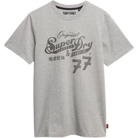 Superdry - Leather & Boot Co Script T-shirt - Heren - T-shirts