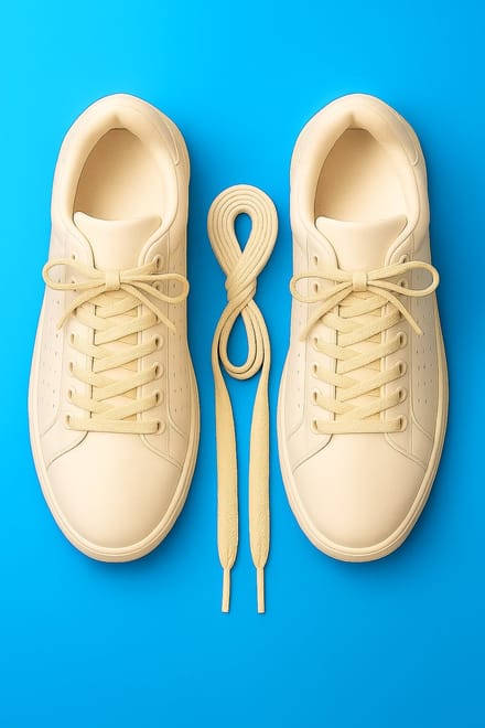 1 paar sneaker veters 120 cm ecru