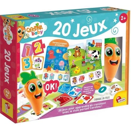 Lisciani - Carotina Baby - stylo parlant 20 jeux éducatifs - Fr