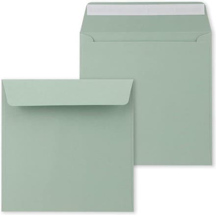 Enveloppen - vierkant 155 x 155 cm - eucalyptus groen - mat oppervlak - zelfklevend