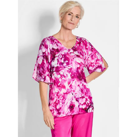 Blouse - roze / wit / gebloemd - Gr. 40 van Goldner Fashion