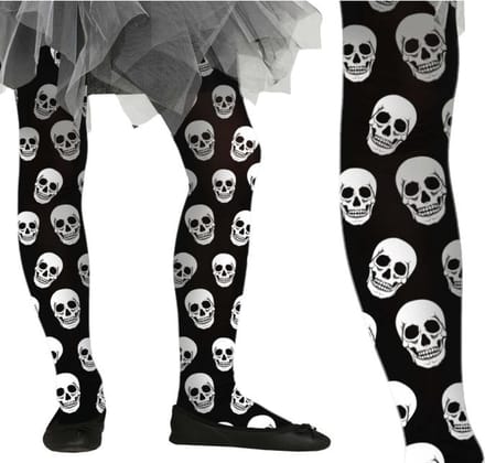 Halloween Kinder Legging Doodshoofden Maat 124-148