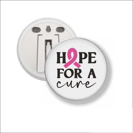 Button Met Clip 58 MM - Hope For A Cure