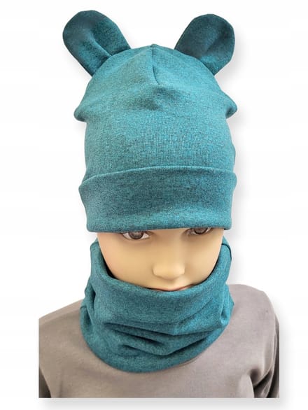 Dartomik - Kinderkleding - Czapka Met Oren - Sjaal - Morski Melanż