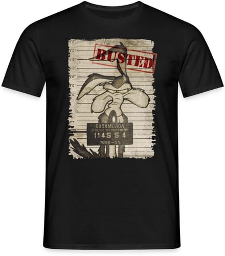 Looney Tunes Wile E. Coyote Busted T-Shirt Heren
