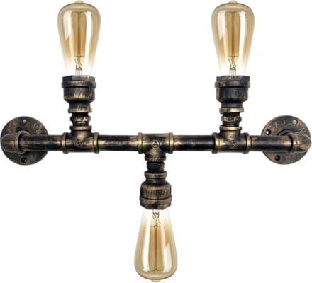 OHNO - Woonaccessoires - Gemini Wandlamp - Zwart - Tijdloos - Modern - Industrieël