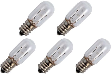 Signaallamp E12 6V 5W - 833 mAh - 5 stuks - T16 Gloeilamp Ø16mm - 45mm - 2500K - Dimbaar