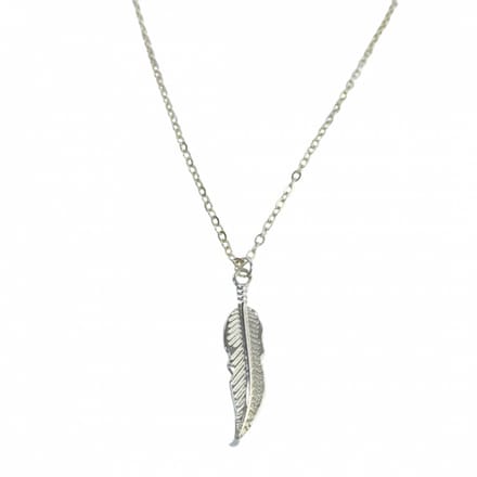 Ketting veer zilver 50 cm - Charme Bijoux