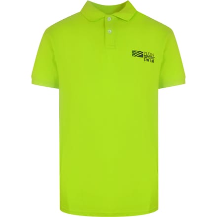 Basis Korte Mouw Kraag Logo Polo Shirt in Geel