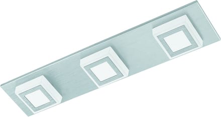 EGLO Masiano - Plafondlamp - 3 Lichts - LED - Aluminium-Geborsteld - Gesatineerd