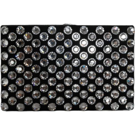Zwarte Fluweel Kristallen Clutch Avondfeest Handtas