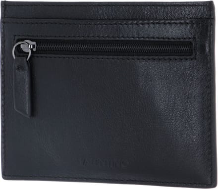 VALENTINO Leren Kaarthouder David Wallet Nero Zwart
