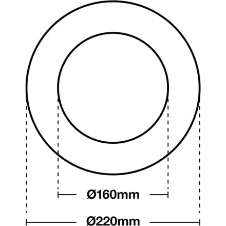 The Light Group SLC Shift Rehab uitbreidings-ring 16 - 22 cm