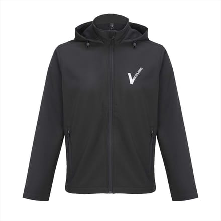 Security softshell jas met capuchon – Waterafstotend – 2-laags - Zwart - Maat M