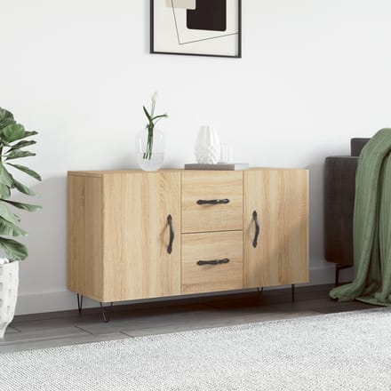 vidaXL - Dressoir - 100x36x60 - cm - bewerkt - hout - sonoma - eikenkleurig