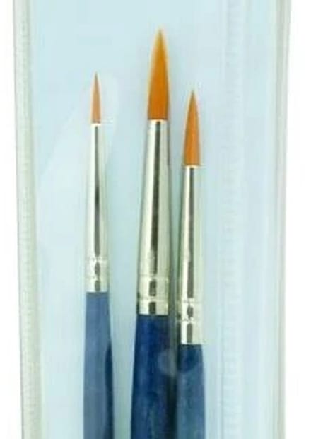 R&L Gold Taklon Brush Set No. 9108 - 3 Pack