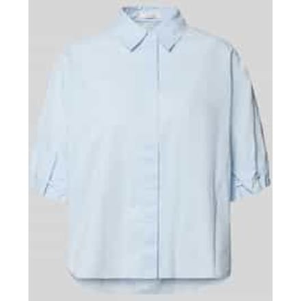 relaxed fit blouse met verdekte knoopsluiting model 'Finoa'