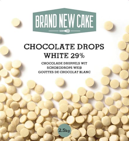 BrandNewCake Chocolade Druppels Wit (29%) 2,5kg