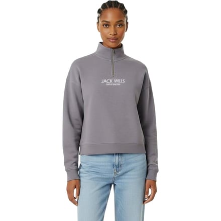 Jack Wills Dames/Dames Honeylane Sweatshirt met halve rits (Schemerig blauw)