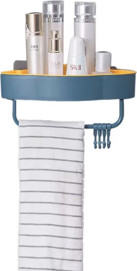 Nixnix® - Zelfklevend Doucherek - Badrek - Blauw - Zuignappen - 22 cm