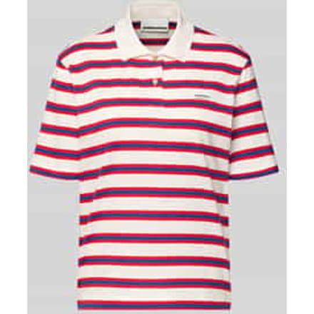 Loose fit Poloshirt van puur Katoen Model 'STRIPE POLO'