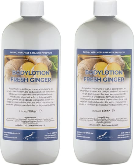 Bodylotion Fresh Ginger 1 Liter - set van 2 stuks