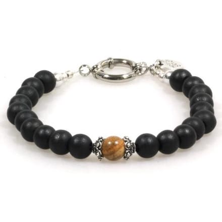 Heaven Eleven Men - Zwart hout met Jaspis 8mm - 21cm