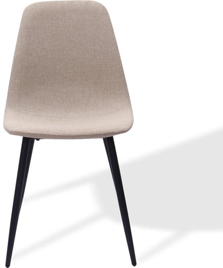 MIVRAY Eetkamerstoelen Set Van 2 - Minimalistisch Design Voor Eethoek En Woonkamer - Stof En Metaal - Wit