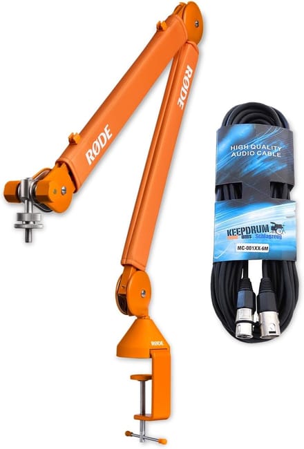 Microfoonarm - Scharnierarm Studio - Content Creatie - Innovatief Veersysteem - 94cm Bereik - Oranje
