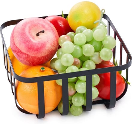 Fruitmand/groentenmand vierkant 19.5x19.5x9.5
