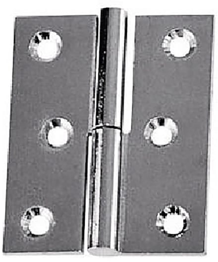 Plastimo Messing Verchroomd Rechts Scharnier 2 Eenheden Zilver 60 x 40 mm