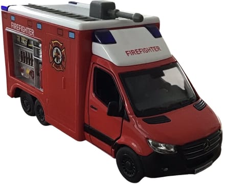 Mercedes Benz Sprinter Brandweerwagen speelgoed 12.8 cm auto pull back motor Kinsmart verkoop per stuk de 1:48