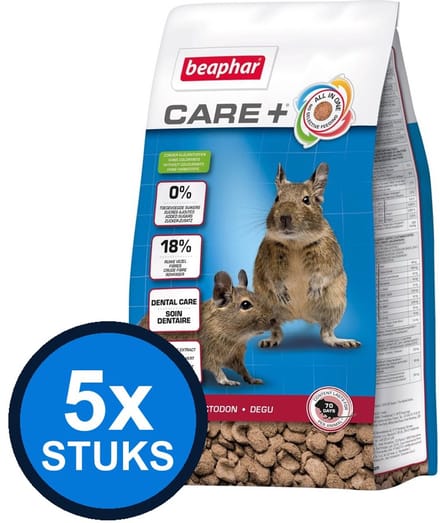 5x Beaphar - Care+ degoe 700gr - Knaagdierenvoer - 700 g