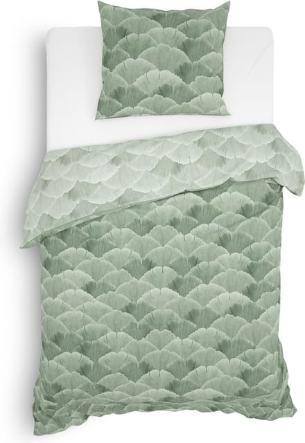 Heckett & Lane Danilo Dekbedovertrek - Eenpersoons - 140x200/220 cm - Laurel Green