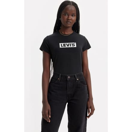 Levi's Graphic Authentic Tshirt Box Tab Core Caviar Taglia: S | Maglie Sportivi Outlet | Donna